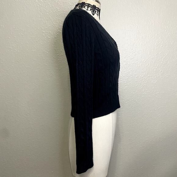 Soft Cozy Knit Button Down V Neck Cardigan Emo Grunge Gothic Bella Swan - Picture 6 of 12